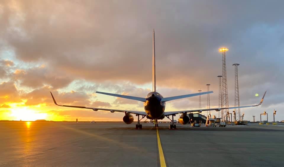 Aircraft on runway